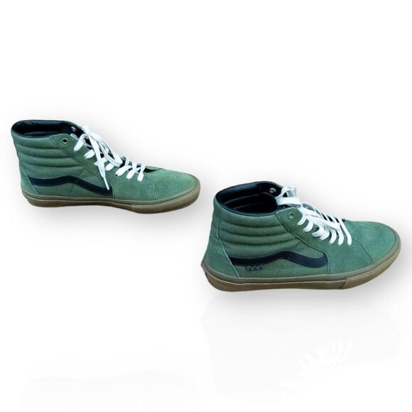Vans Sk8-Hi MTE Collection Green Suede HighTops Insulated Interior Men Size 10.5 - Picture 2 of 16